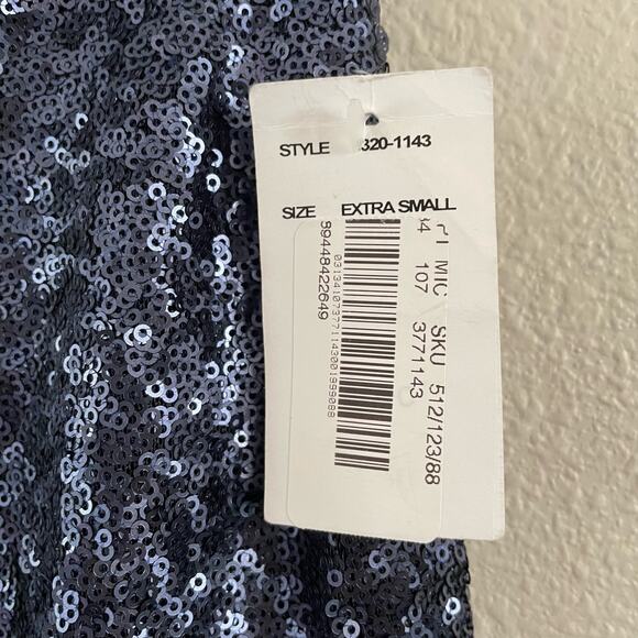 new nwt dress the population blue sequin maxi skirt size extra small - Picture 2 of 3
